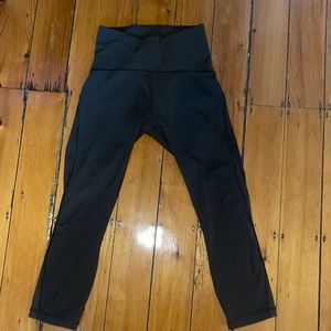 Olive Green cropped Lululemon Leggings